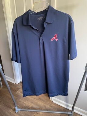 Nike Navy Polo with Red Atlanta 'A' Logo